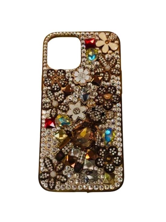 Various Accessories - iPhone 12 Pro Max Rhinestone Floral Phone Case